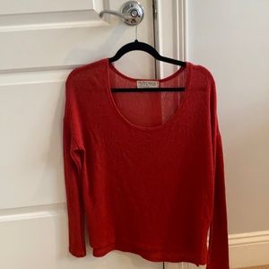 Red knit sweater